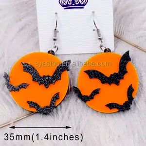 New Halloween Ghost Earrings Cute Acrylic Handmade Jewelry